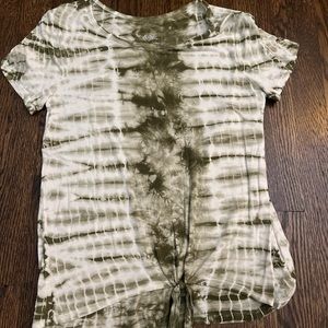 justice green tie-dye shirt